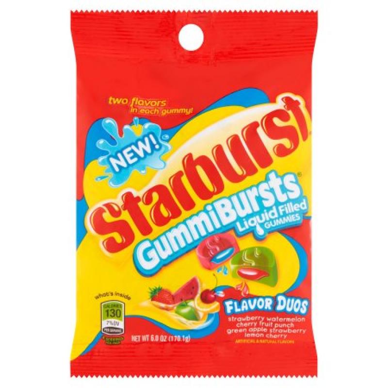 Starburst GummiBursts Liquid Filled Flavor Duos Gummies 6.0 oz