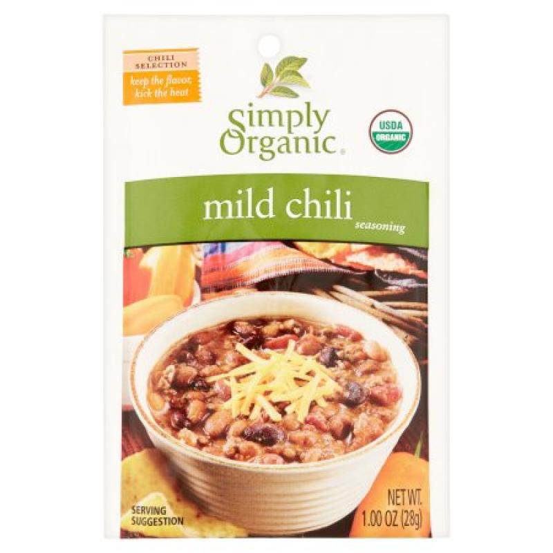 Simply Organic Mild Chili Seasoning, 1.00 oz, 12 pack