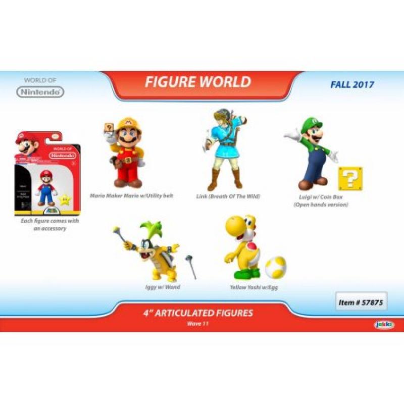 World of Nintendo 4" Figures Mario Maker Mario w/ Utility Belt