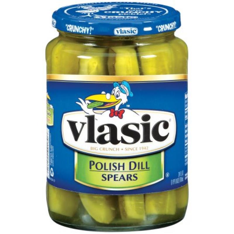 Vlasic Polish Spears With A Hint Of Garlic Dill Pickles, 24 fl oz