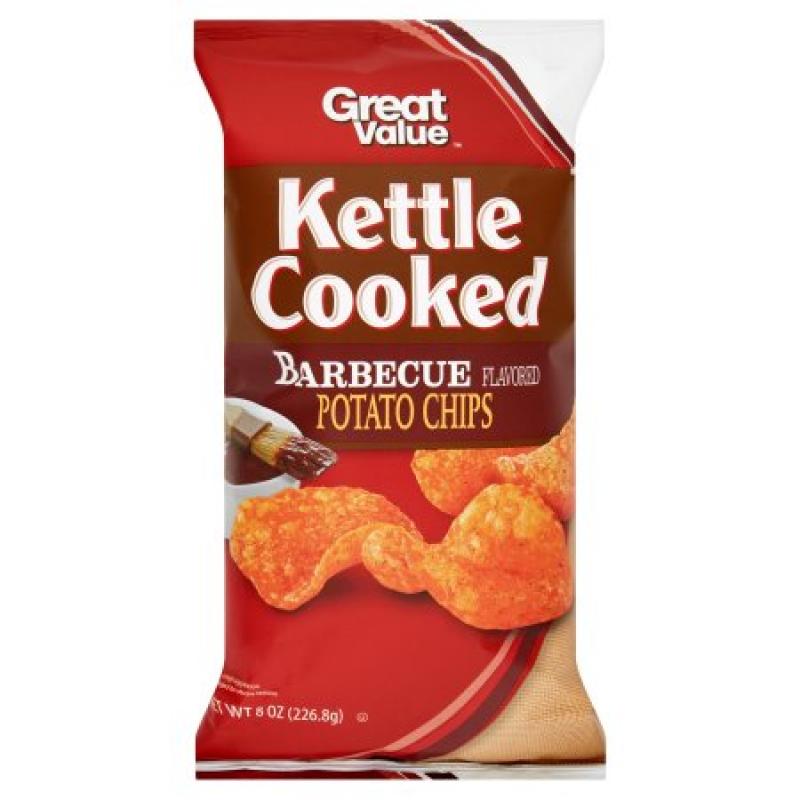 Great Value Kettle Cooked Barbecue Flavored Potato Chips, 8 oz