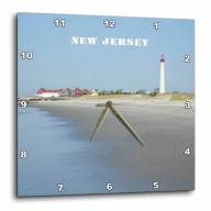 3dRose Cape May New Jersey With Lighthouse n Beach, Wall Clock, 10 by 10-inch