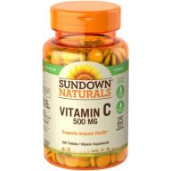 Sundown Naturals Vitamin C Vitamin Supplement Tablets, 500mg, 100 count
