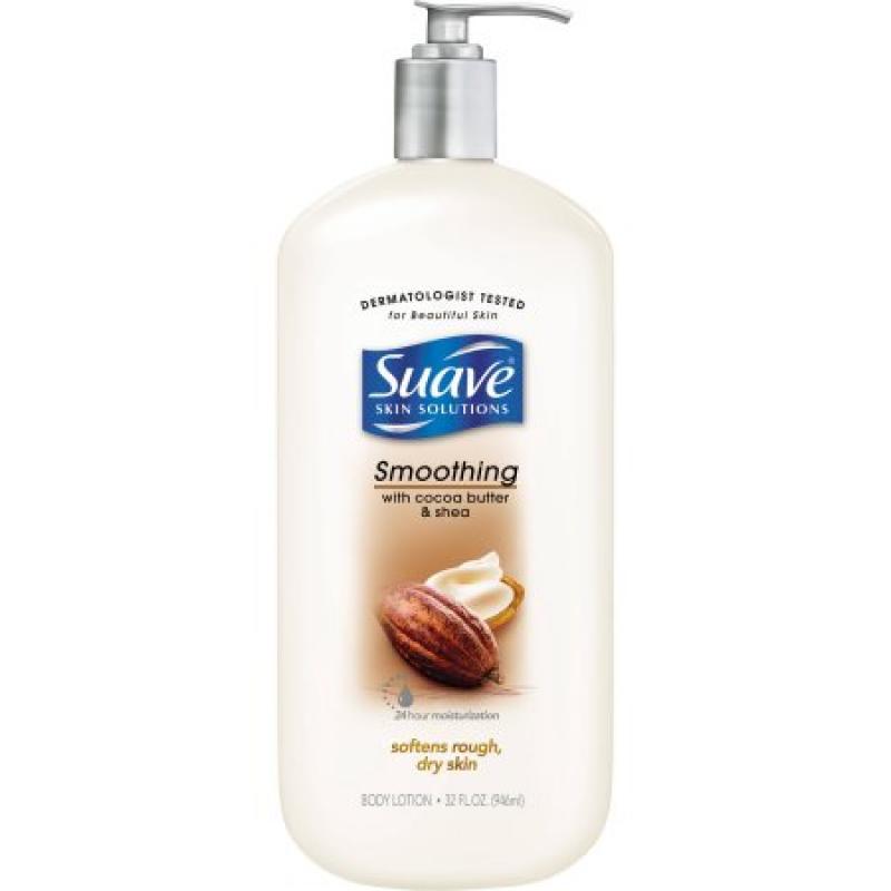 Suave Smoothing with Cocoa Butter and Shea Body Lotion, 32 oz