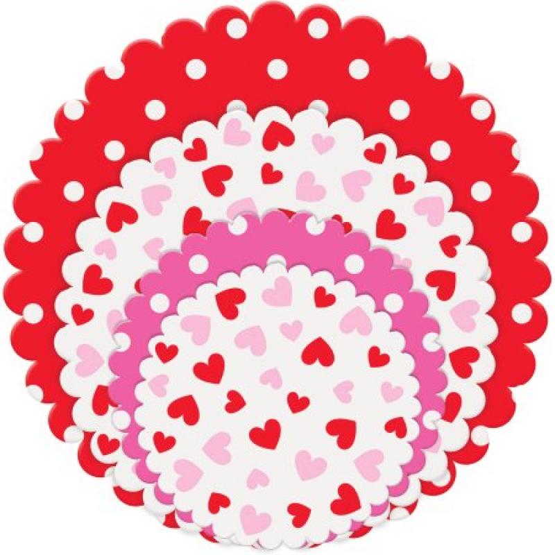 Valentine&#039;s Day Paper Doilies, Assorted 20ct