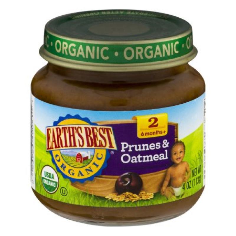 Earth&#039;s Best Organic Stage 2 Prunes & Oatmeal, 4.0 OZ