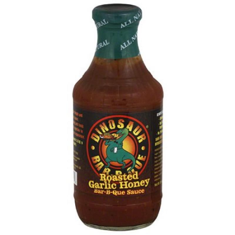 Dinosaur Bar-B-Que Roasted Garlic Honey Bar-B-Que Sauce, 19 oz, (Pack of 6)
