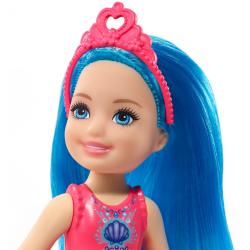 Barbie Dreamtopia Chelsea Sprite Doll, 7-Inch, With Blue Hair Wearing Fashion And Accessories