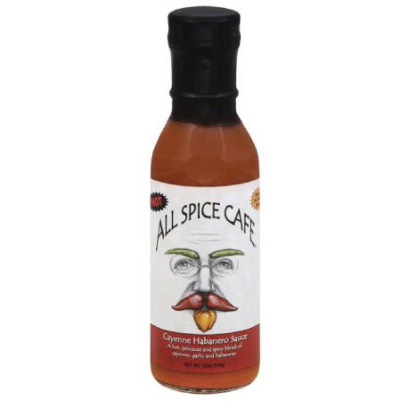 All Spice Cafe, All Spice Cafe Cayenne Habanero Sauce, 12 OZ (Pack of 6)