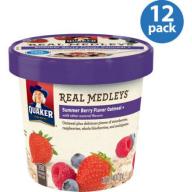 Quaker Real Medleys Oatmeal Apple Walnut Oatmeal+ Bundle, 2.64oz Cups (Pack of 12)