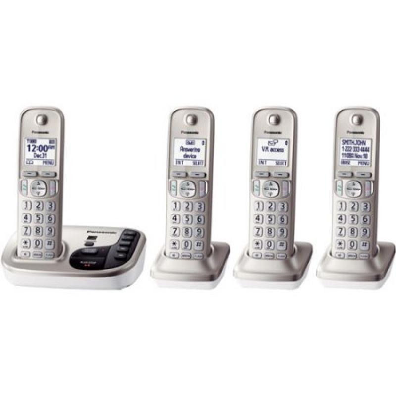 Panasonic KX-TGD224N Expandable Digital Cordless Answering System with 4 Handsets