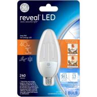 GE Reveal 40W Equivalent (Uses 3W) Sm Base Clear Decorative LED Bulb, 1-Pack