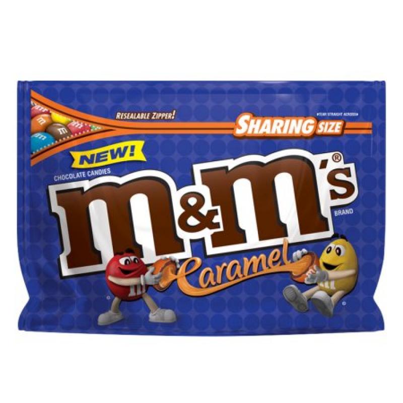 M&M&#039;S Caramel Chocolate Candy Sharing Size Candy Bag, 9.6 oz