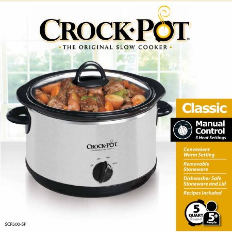 Crock-Pot 5-Quart Manual Slow Cooker