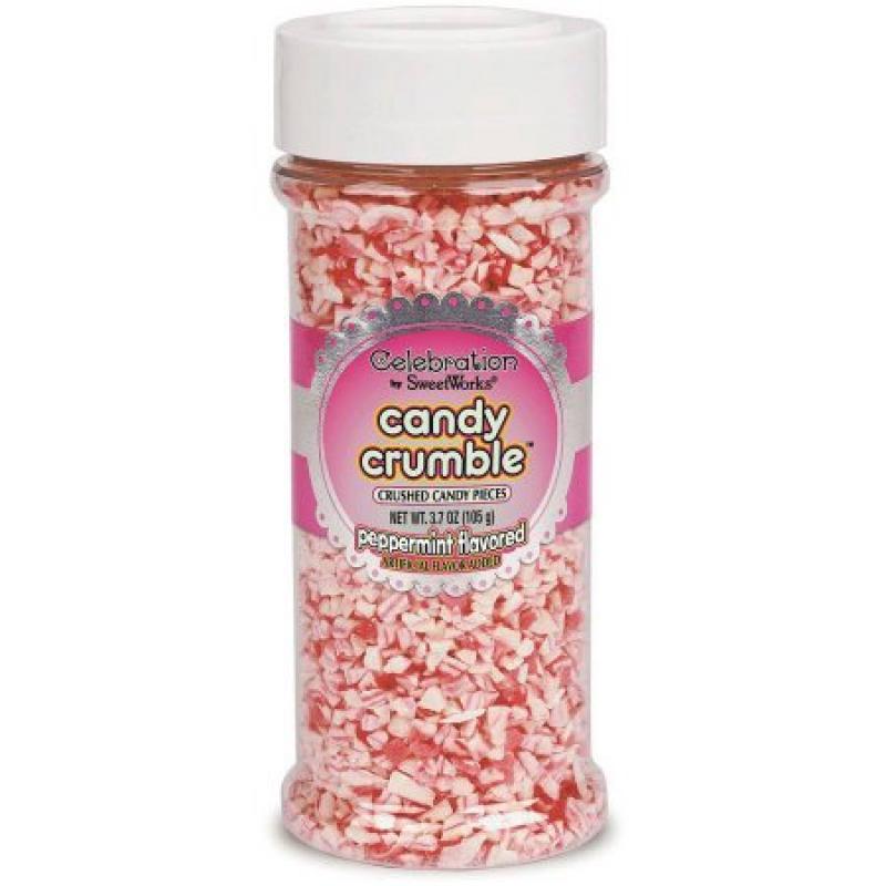 Celebrations By SweetWorks Candy Crumble 3.7oz-Red & White, Peppermint