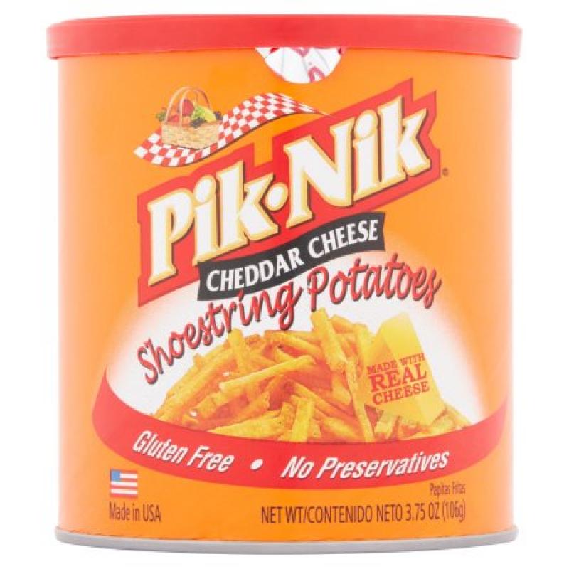 Pik-Nik Shoestrings Cheddar Cheese Flavor Potato Crisp