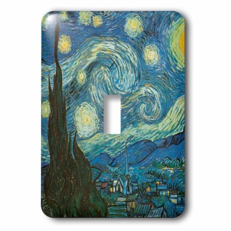 3dRose Starry Night by Van Gogh vintage, 2 Plug Outlet Cover