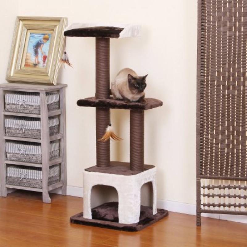 PetPals Group Terre Chocolate and Cream Color Cat Tree
