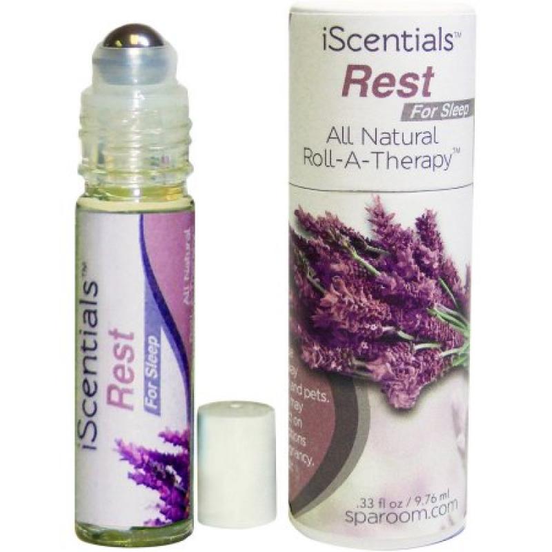 Sparoom iScentials Rest All-Natural Roll-a-Therapy Roll-on Essential Oil Blends, .33 fl oz