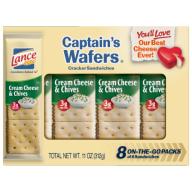 Captain&#039;s Wafers Cream Cheese And Chives Crackers, 8ct