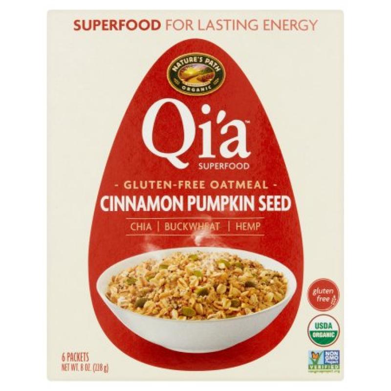 Nature&#039;s Path Organic Qi&#039;a Superfood Cinnamon Pumpkin Seed Gluten-Free Oatmeal, 8 oz, 6 pack