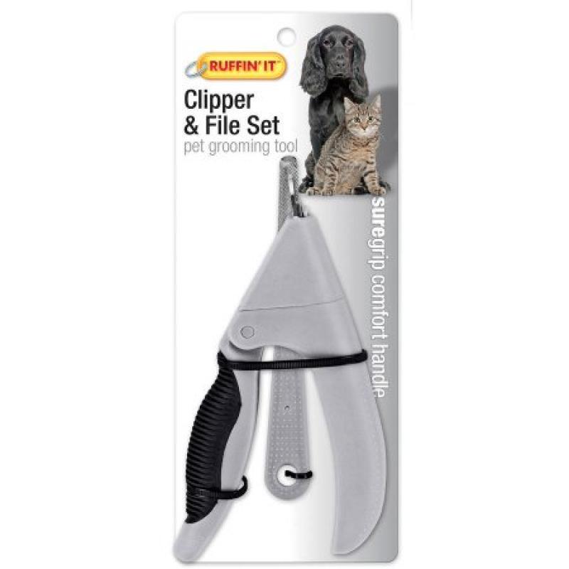 Soft Grip Nail File/Clipper Set For Dogs and Cats