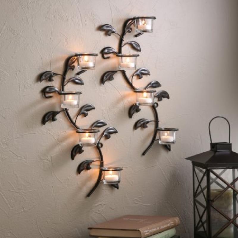 Better Homes and Garden Set of 2 Vine and Leaf Tealight Wall Sconce