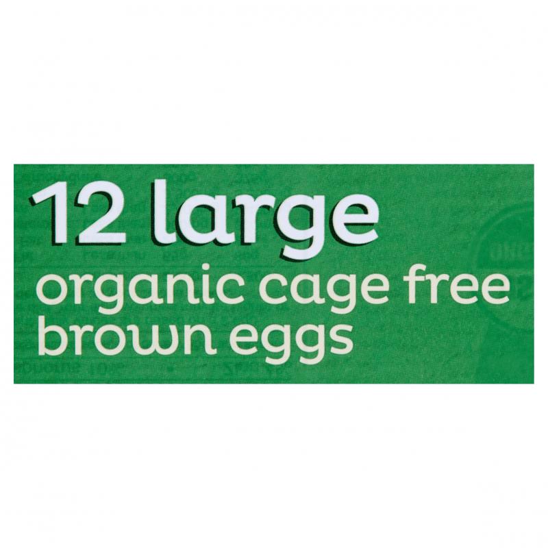 Marketside Organic Cage Free Brown Eggs, Large, 12 Count