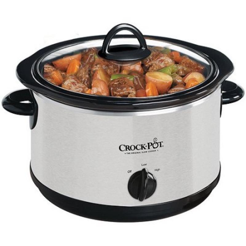 Crock-Pot 4-Quart Oval Slow Cooker, Silver