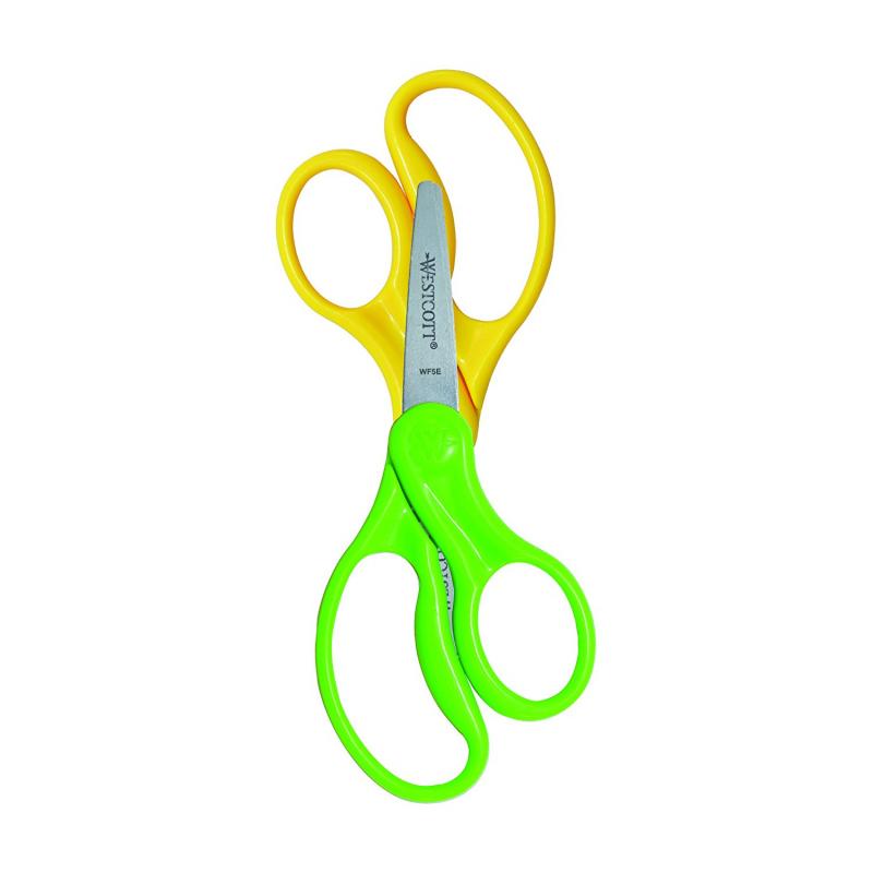 Westcott 5" Pointed Kids Scissors, 2 Pack, Assorted Colors