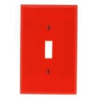 Leviton PJ1-R Red Midway Nylon Single Gang Toggle Light Switch Wall Plate