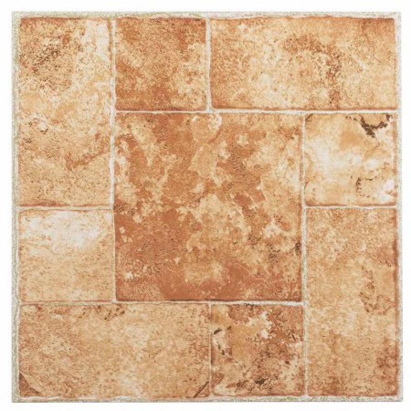 NEXUS Beige Terracotta 12x12 Self Adhesive Vinyl Floor Tile - 20 Tiles/20 Sq.Ft.