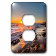 3dRose Sunset at Victoria Beach in Laguna Beach, CA, 2 Plug Outlet Cover
