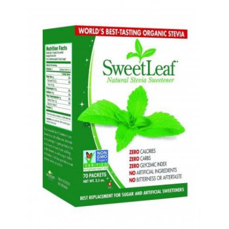 SweetLeaf Natural Stevia Sweetener Packets - 70 CT