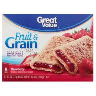 Great Value Strawberry Fruit & Grain Bars, 10.4 oz