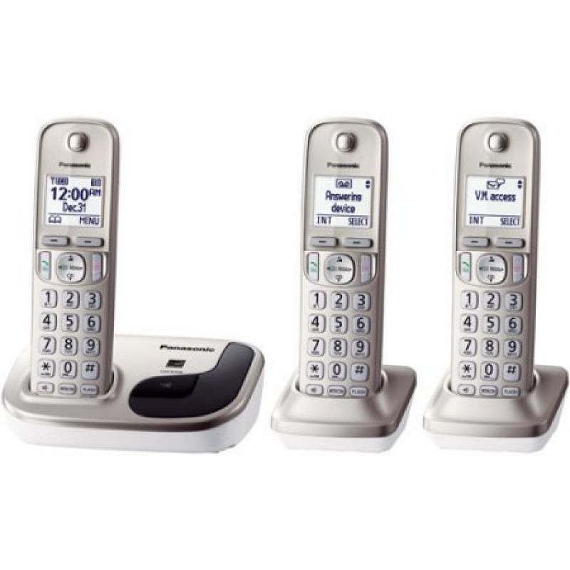 Panasonic KX-TGD213N Expandable Digital Cordless Phone with 3 Handsets