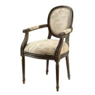 Furniture of America Brogan Linen Accent Chair in Gray