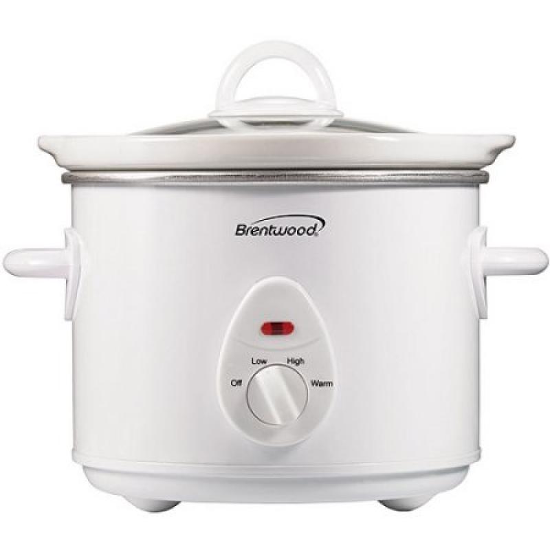 Brentwood SC-135W 3qt Slow Cooker, White Body