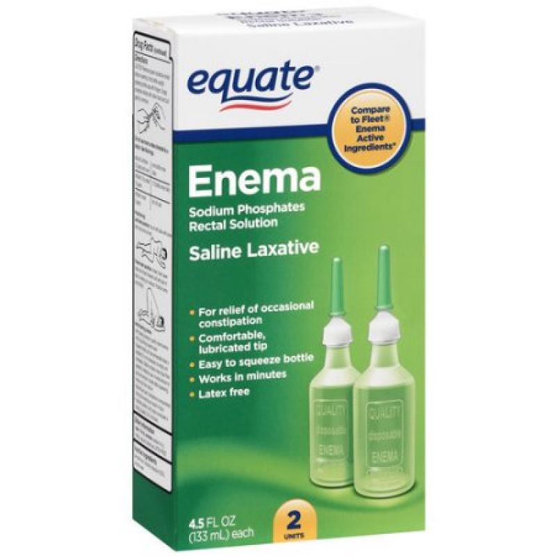 Equate Saline Laxative Rectal Solution Enema, 2ct