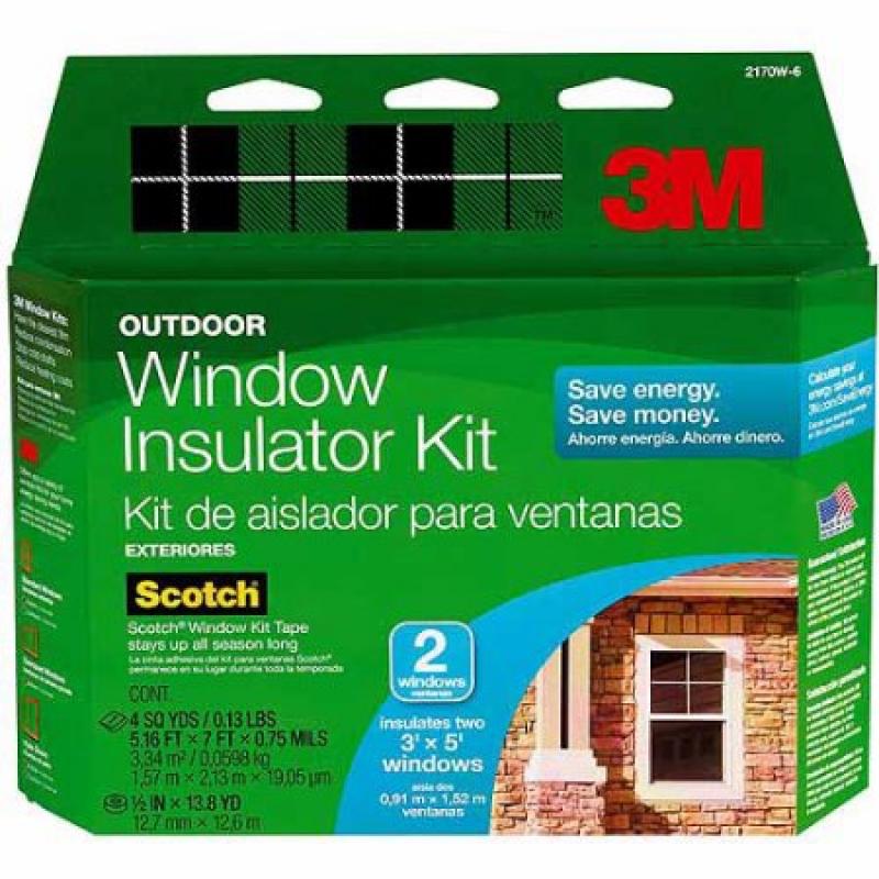 3M Outdoor Window Insulator Kit, 2 Window