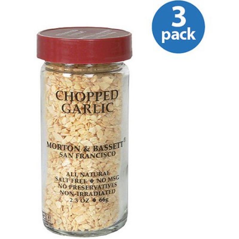 Morton & Bassett Spices Chopped Garlic, 2.3 oz, (Pack of 3)