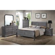 LOUIS PHILIPPE GRAY FULL BED