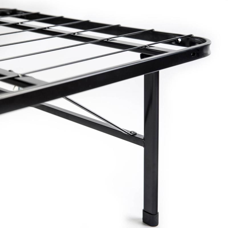 Smart Base Steel Bed Frame-Size XL-Twin (Black)