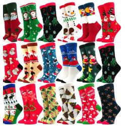 Women's Christmas Socks Interesting Christmas Santa Claus Snowflake Elk Cotton Crew Happy Socks Men's New Year Interesting Soken