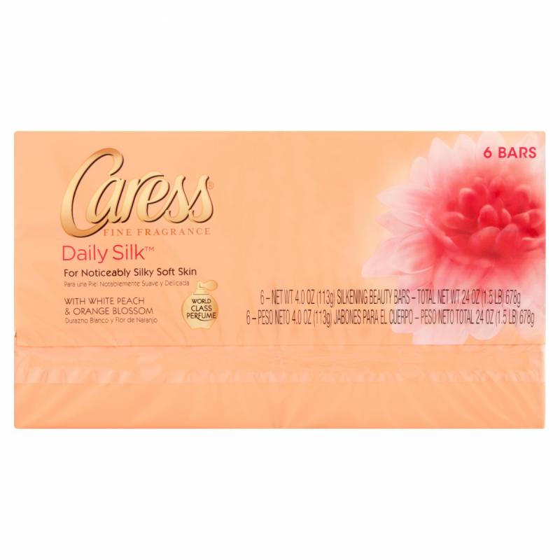 Caress Daily Silk Beauty Bar, 4 oz, 6 Bar