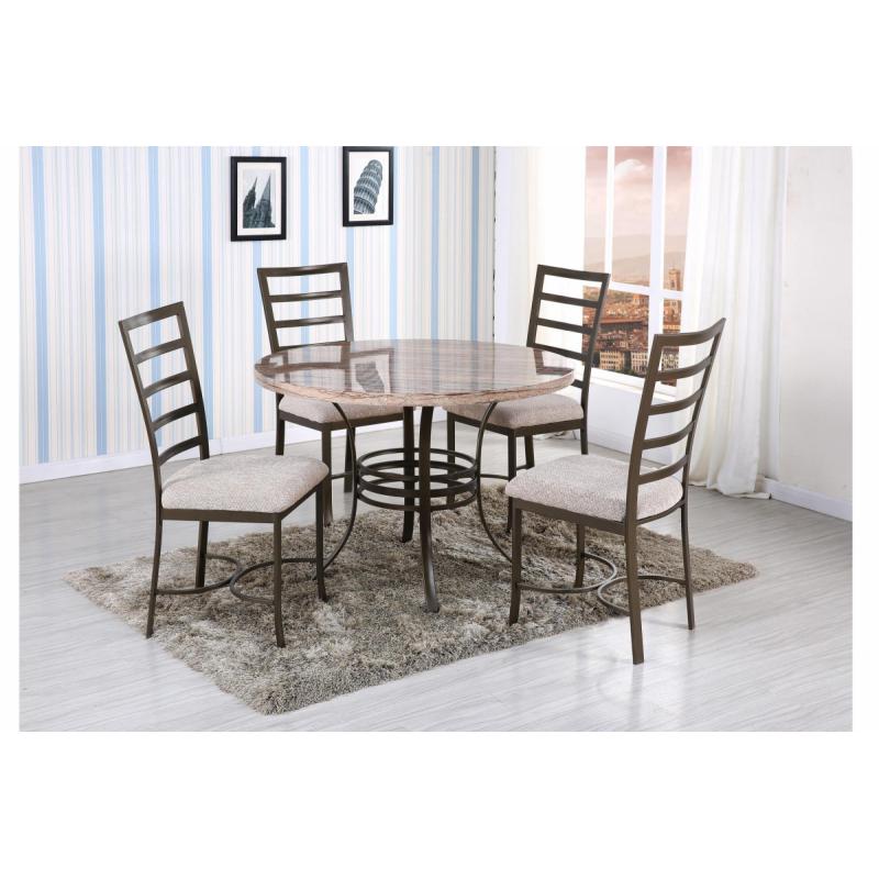 5 Pc. Faux Marble Dining Set