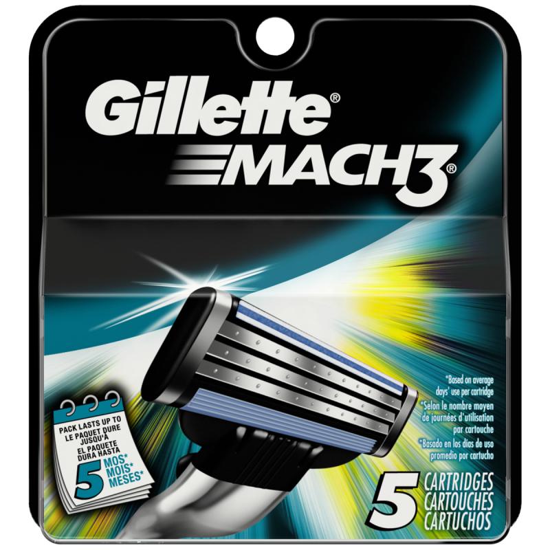 Gillette Mach 3 Cartridges - 5 CT