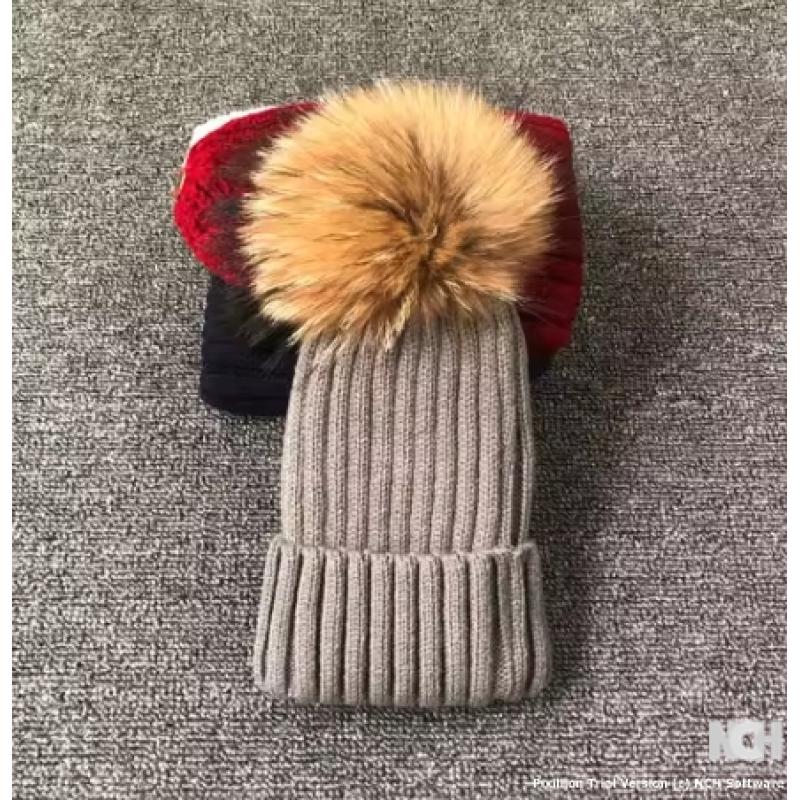 Winter Brand Female Fur Pom Poms hat Winter Hat For Women Girl 's Hat Knitted Beanies Cap Hat Thick Women Skullies Beanies