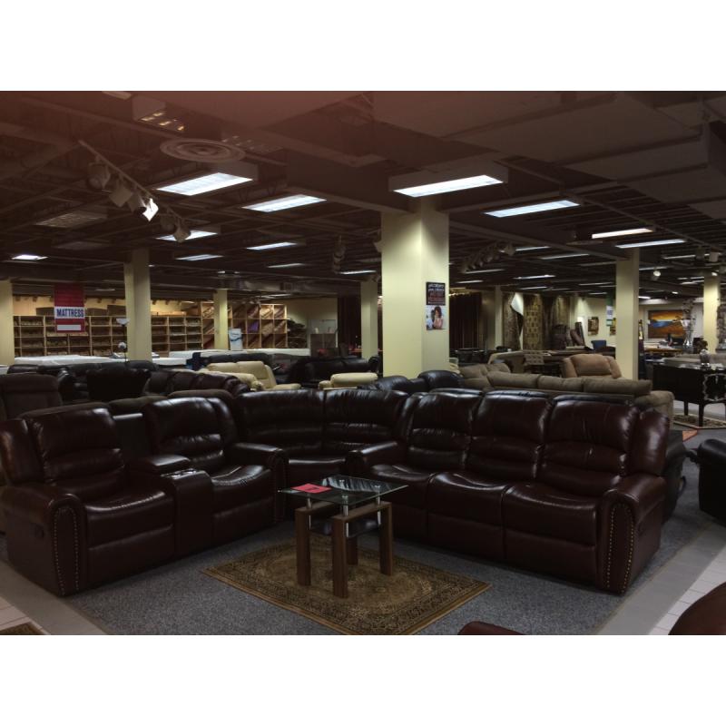 3 Pieces Sectional Leather Sofa Set