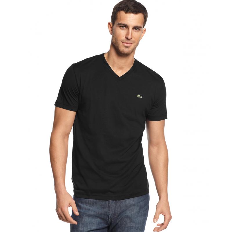 Lacoste Men&#039;s V-Neck Pima Cotton T-Shirt